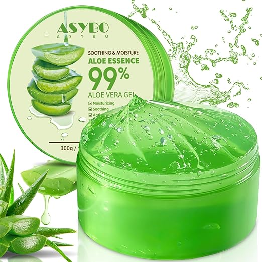 300 ml Aloe Vera Gel - 99% Pure Aloe Vera Moisturiser for Face and Body, Natural Aloe Cream for Dry Skin, Sunburn, Acne