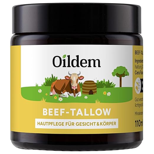 Beef Tallow Cream, Beef Tallow Skincare, Halal, 110 ml