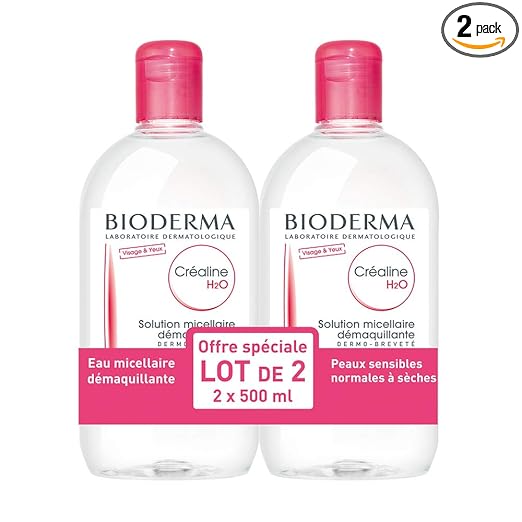 Bioderma H2O Sans Perfume for Cleansing - Lot De 2 x 500 ml