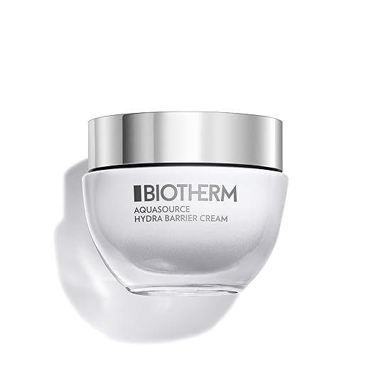 Biotherm Aquasource Hydra Barrier Cream, feuchtigkeitsspendende Gesichtscreme für Damen zur Stärkung der Hautbarriere, mit Biotech Plankton, Bio-Ceramiden und Hyaluronsäure, 50 ml