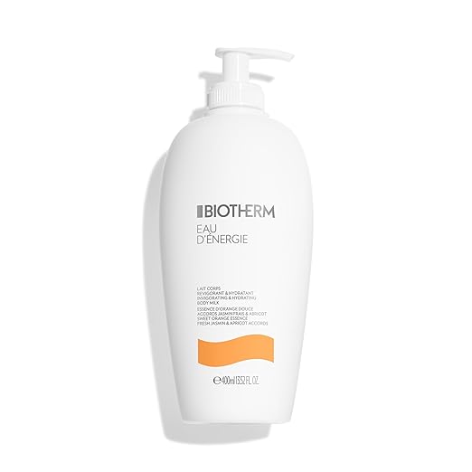 Biotherm Eau d'Énergie Body Lotion with Life Plankton, Apricot Oil and Olive Oil, Body Lotion for Intensive Moisturising, Body Care for All Skin Types, 400 ml