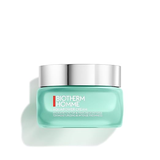 Biotherm Homme Aquapower 72H Gesichtscreme, angereichert mit Life Plankton, erfrischende Gesichtspflege für Männer, für eine tiefenwirksame Feuchtigkeitspflege, 50 ml