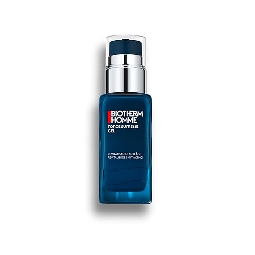 Biotherm Homme Force Supreme Gel, Revitalising Face Gel for Men with Anti-Ageing Effect, Face Care with Life Plankton, Blue Algae Extract and Pro-Xylane