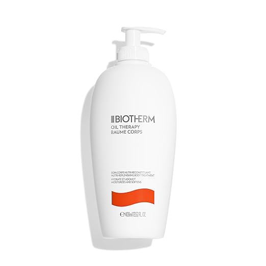 Biotherm Oil Therapy Baume Corps Body Lotion with Valuable Oils for Intensive Moisturising, Body Lotion Specially for Rough and Dry Skin, Nourishing Skincare, 400 ml