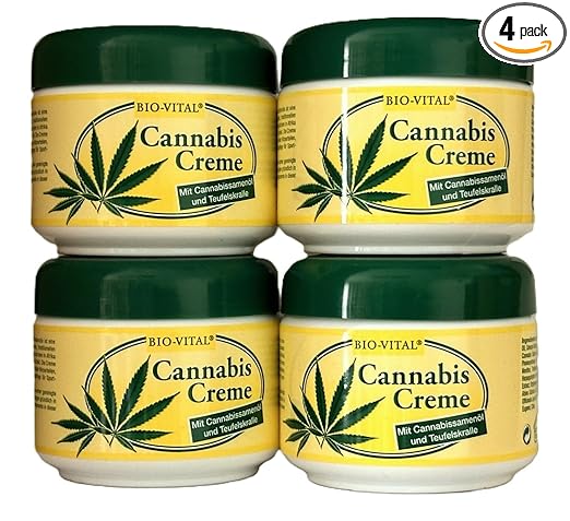 Cannabis Cream Devil's Claw Body Hemp Cream 4 x 125 ml