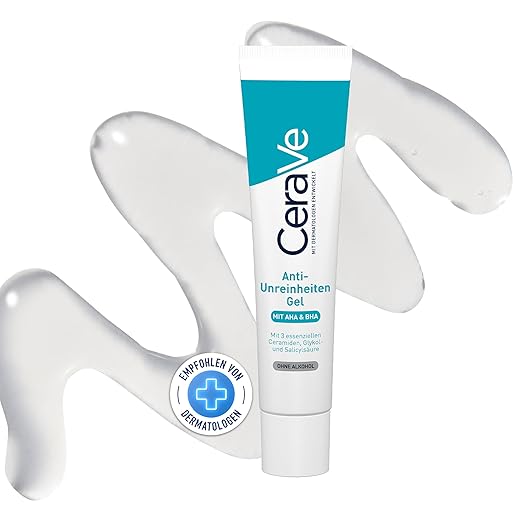 CeraVe Anti-impurity gel for the face, exfoliating effect against blemished and acne prone skin, with salicylic acid, glycolic acid and 3 essential ceramides, 40 ml