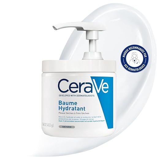 CeraVe Moisturising Cream for Body and Face, with Pump Dispenser, Cream for Dry to Very Dry Skin, with Hyaluronic and 3 Essential Ceramides, 454 g