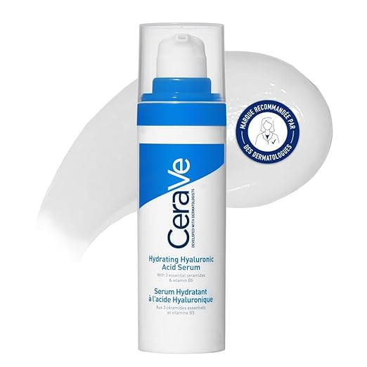 CeraVe Moisturising Hyaluronic Acid Serum, Plumping Face Serum for Dry to Normal Skin, with 3 Essential Ceramides and Vitamin B5, 30 ml