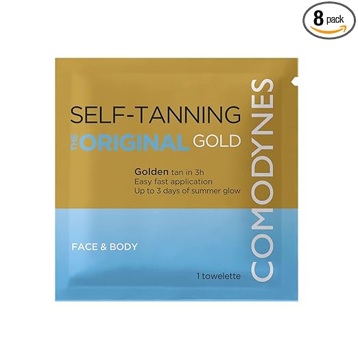 Comodynes Self-Tanning Natural + Uniform Color Towelette Pack of 8