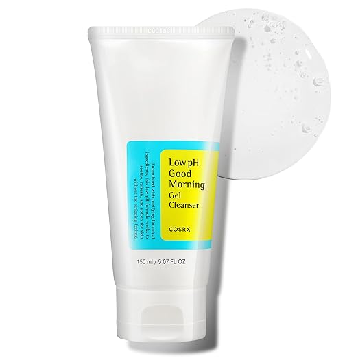 COSRX Low pH Good Morning Gel Cleanser, Sanfte tägliche Gesichtsreinigung zur Blemish-Kontrolle, pH-ausgleichender und nicht reizender koreanischer Reiniger für alle Hauttypen, Korean Skincare, 150 ml
