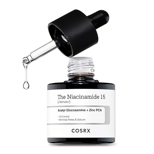 COSRX Niacinamide 15% Face Serum, Reduces Enlarged Pores, Soothes Redness, Corrective Treatment of Discolouration, 20 ml, Not Tested on Animals, Korean Skincare