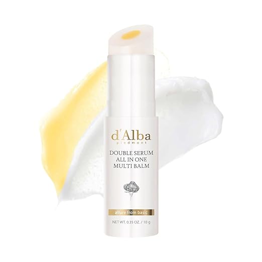 d'alba Italian White Truffle Double Serum All-in-One Multi Balm, Vegan Skin Care, 3-in-1 Treatment with White Truffles for Wrinkle Improvement, Stick Eye Treatment Balm, Korean Skin Care