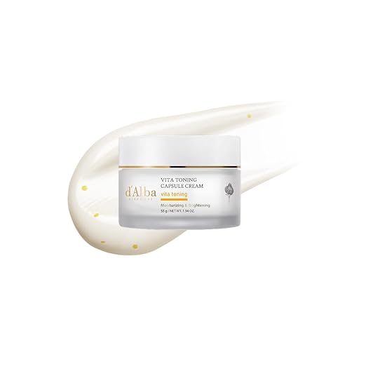d'Alba Piedmont Vita Toning Capsule Cream, Deep Hydrating Face Moisturiser, Glass Skin with Vita-Cera Oil Capsules, Deep Hydrating Face Moisturising Cream (55 ml)