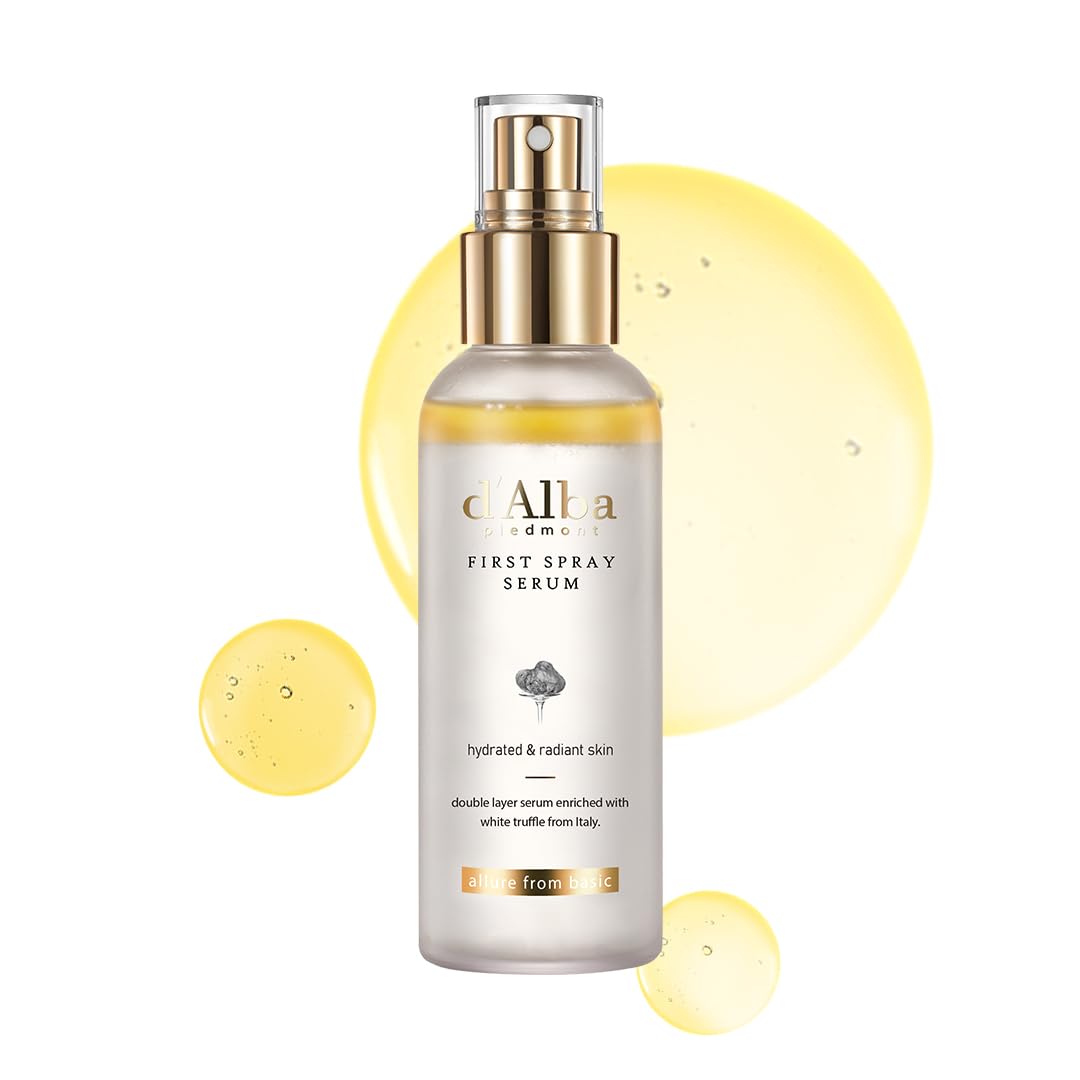 d'alba Italian White Truffle First Spray Serum Spraying Serum, Moisturising Face Spray, Surfactant-Free, Spraying for Radiant Skin, Skin Soothing, Vegan, Korean Skin Care (100 ml)