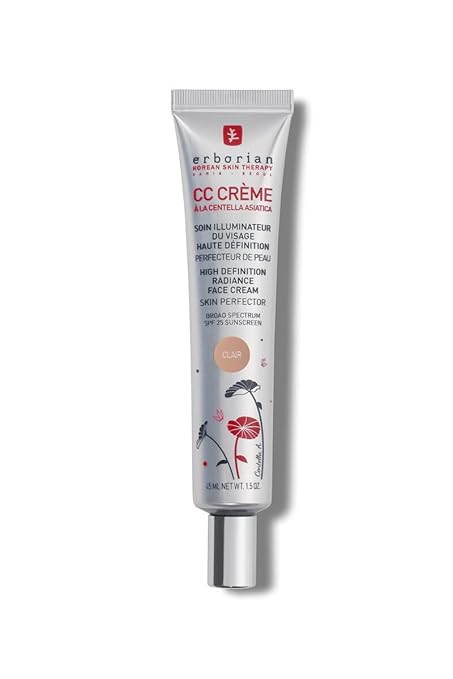 Erborian CC Cream Tinted Face Cream with Centella Asiatica Face Care from Korea Radiant Complexion & Moisture SPF 25