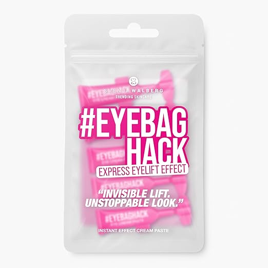 EYEBAGHACK Express Eyelift Effect Against Bags & Wrinkles - Visibly Smooth Eyes in 2 Minutes - Invisible Flex Film Technology for up to 10 Hours Effect - 5 x Resealable Mini Tubes