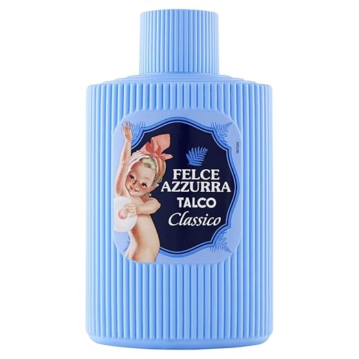 Felce Azzurra Body Powder / Talc Plastic Bottle Shaker 200gr. 7oz by Felce Azzurra