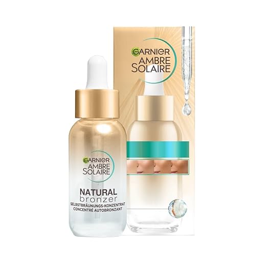 Garnier Ambre Solaire Natural Bronzer Self-Tanning Concentrate, Serum for a Naturally Tanned Complexion, For an Even and Long-Lasting Tan, 1 x 30 ml