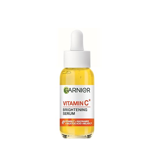 Garnier Vitamin C Brightening Serum for Pigmentation Spots, Face Serum with 4 percent Vitamin C, Niacinamide, Salicylic Acid & Melasyl, For a Radiant Complexion, For All Skin Types, 1 x 30 ml