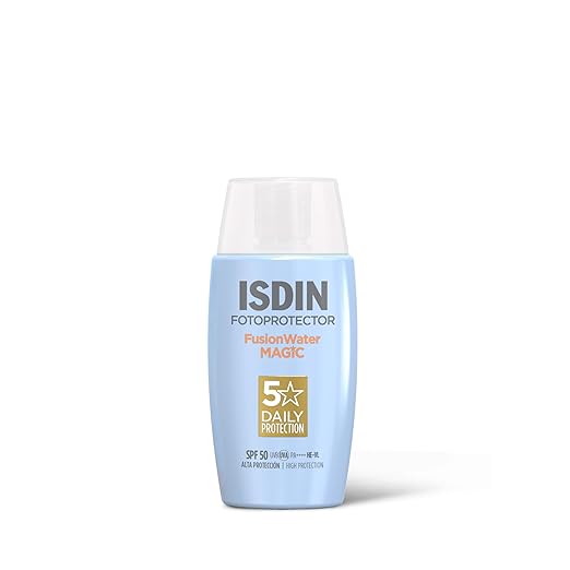 ISDIN Fusion Water SPF 50 Sun Cream for Daily Use on Face, Ultralight Texture, 50 ml