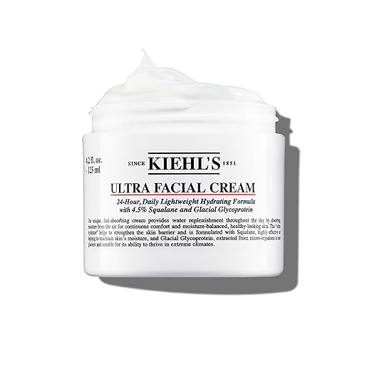 KIEHL'S Ultra Facial Cream, pflegende, leichte Gesichtscreme mit Squalan und Glykoprotein für einen vitalen Teint, 72 h Feuchtigkeitsversorgung