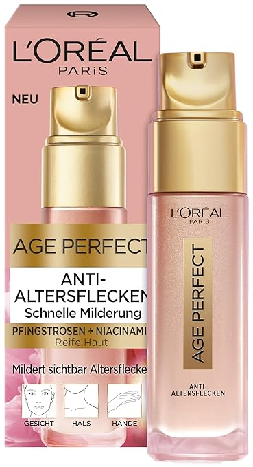 L'Oréal Paris Anti-Age Spots Fluid for Women: Age Spot Reduction, Even Skin Tone & Radiant Complexion with Native Peony Cells and Niacinamide, Age Perfect Golden Age 1 x 30 ml