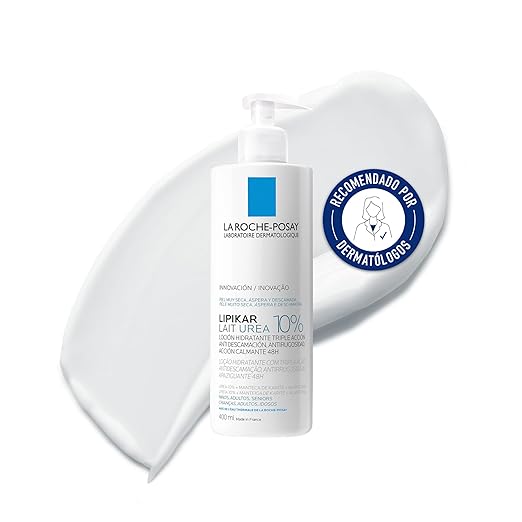 La Roche Posay Lipikar Lait Urea 10%, Moisturising Body Lotion with 10% Urea, Soothing Body Milk for Very Dry Skin, Triple Effective Skin Care, 400 ml