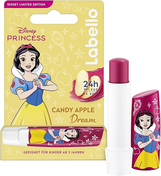 Labello Candy Apple Dream Limited Disney Princess Edition, Scented Lip Balm with Fruity Flavour, Nourishing Lip Balm for Ages 3+ (4.8 g)