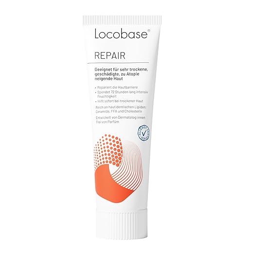 Locobase Repair Cream - 72h Moisturising Cream for Very Dry & Cracked Skin - Body & Face Care - Regenerates the Skin Barrier - Fragrance-Free - Dermatologically Tested - 30 g