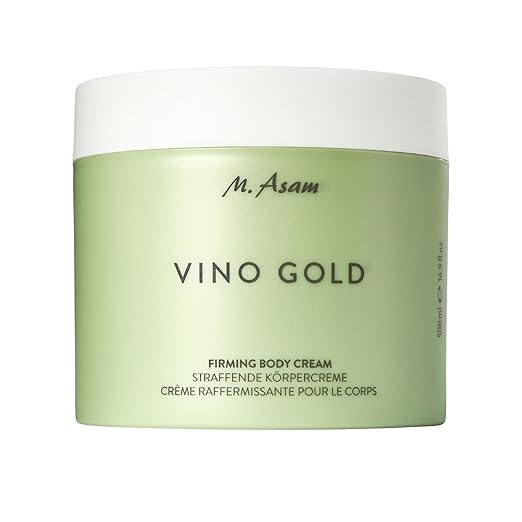 M. Asam VINO GOLD Firming Body Cream (500 ml) - Rich Anti-Ageing Body Care for Smooth Skin, Improves Skin Firmness, with Aloe Vera, Caffeine, Vitamin E & B3, Vegan