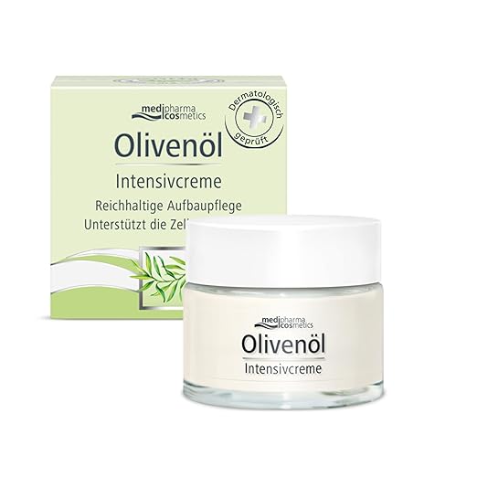 Medipharma Cosmetics Olive Oil Intensive Cream - Supports Cell Renewal - with Vitamin A and E - Medipharma Cosmetics - 50 ml