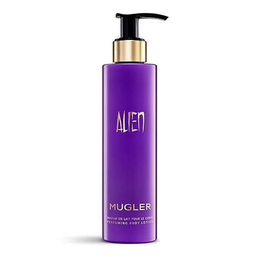 MUGLER Alien Perfuming Body Lotion for Women Amber Woody Floral Exceptional Fragrance 200ml