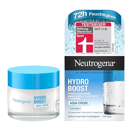 Neutrogena Hydro Boost Aqua Cream, Facial Cream, Dry Skin, Oil Free, Perfume Free, 50ml