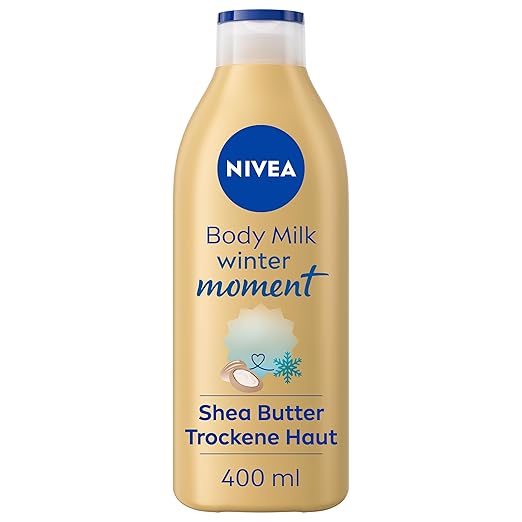 NIVEA Body Milk Winter Moment Body Lotion with Deep Care Serum for 72 Hours of Moisture, Body Lotion with Shea Butter for Dry Skin, with Unique Winter Fragrance (400 ml)