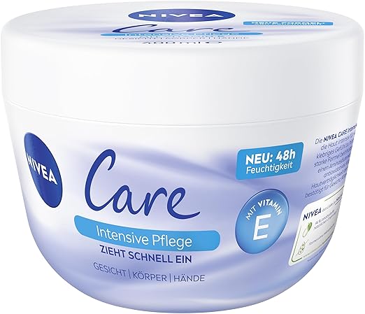NIVEA Creme Care Intensive Care, Face and Body Care for 48 Hours of Intensive Moisture, Fast Absorbing & Non-Greasy Moisturising Cream (400 ml)