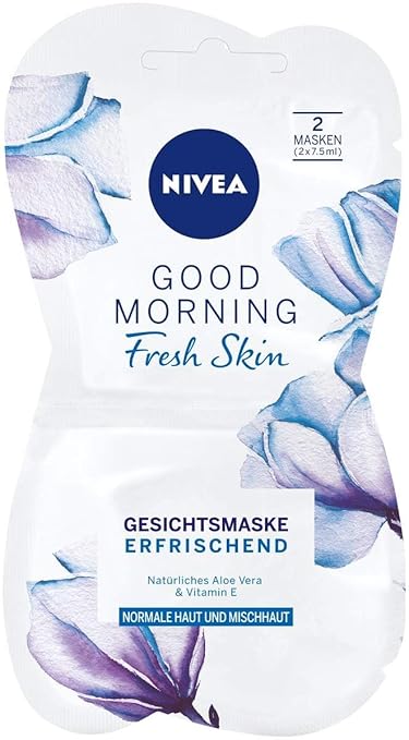 Nivea Good Morning Fresh Skin Face Mask, Pack of 1 (1 x 15 ml), Refreshing Face Care Mask Pampers the Skin, Skin Care Mask for Normal and Combination Skin