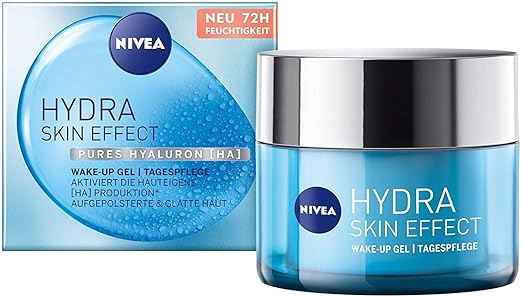 NIVEA Hydra Skin Effect Wake-up Gel (50 ml), Day Cream for Padded & Smooth Skin, Refreshing Day Cream with Pure Hyaluronic [HA] for 72h Moisture