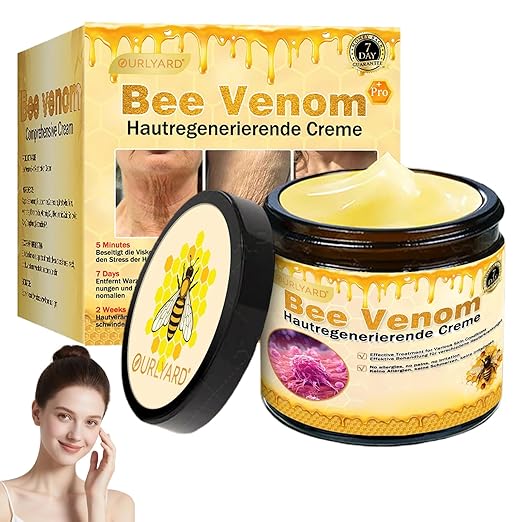 Ourlyard Bee Venom Pro Comprehensive Cream, Professional Bee Venom Ointment, Ourlyard Bee Venom Skin Regenerating Cream, Natural Ingredients, for All Skin Types (Pack of 1)