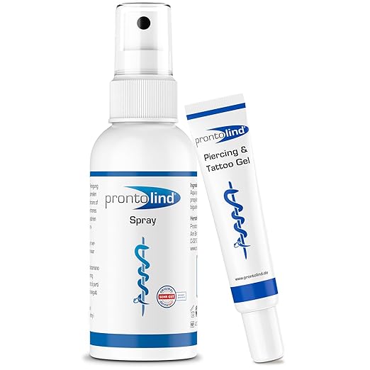 ProntoLind Gel (10 ml) & ProntoLind Spray (75 ml) Piercing Care Set, without stone
