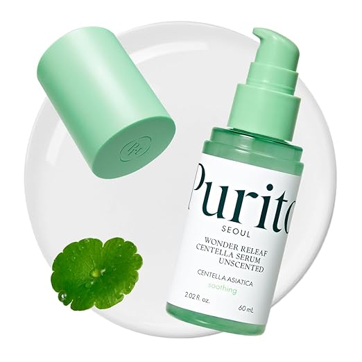 PURITO Centella Unscented Serum, Korean Centella, for All Skin Types, Ampoule, Soothing, Face Serum for Face, Korean Skin Care, 60 ml 2fl.oz