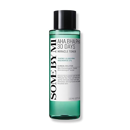 SOME BY MI AHA BHA PHA 30 Days Miracle Toner - 150 ml - Exfoliating Facial Toner with Salicylic Acid for All Skin Types - Pore Care & Oil Control with 2% Niacinamide - Korean Skin Care