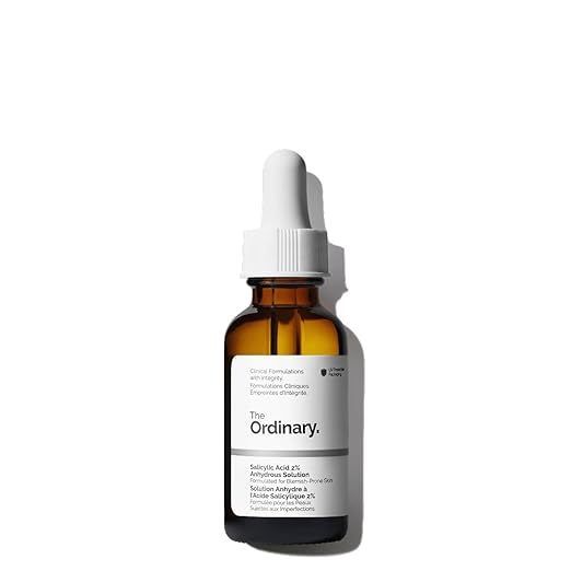 The Ordinary Salicylic Acid 2% Anhydrous Solution, Gentle Exfoliating Serum for Blemish-Prone Skin and Uneven Skin Texture, 30 ml