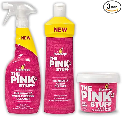 The Pink Stuff Miracle Cleaning Kit, 3 Pack, Mrs Hinch Approved