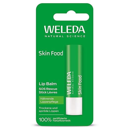 WELEDA Bio Skin Food Lip Balm - Nourishing, Repairing & Vegan for Smooth, Soft Lips (Vegan, 4.8 g)