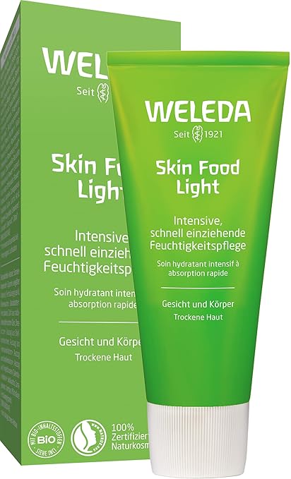 Weleda Skin Food Light Moisturising Cream - Natural Cosmetics for Face and Body - Intensively Soothing and Moisturising Skin Cream for Dry Skin (1 x 75 ml)