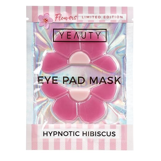 YEAUTY Hypnotic Hibiscus Eye Pad Mask - Eye Pads with Hibiscus Flower & Hyaluronic Acid Limited Edition - 1 Pair